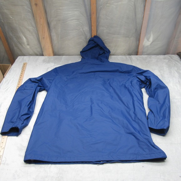 Columbia Rain Jacket Mens XXL Blue Waterproof Hood Wind Light Pack Watertight II - Picture 2 of 12